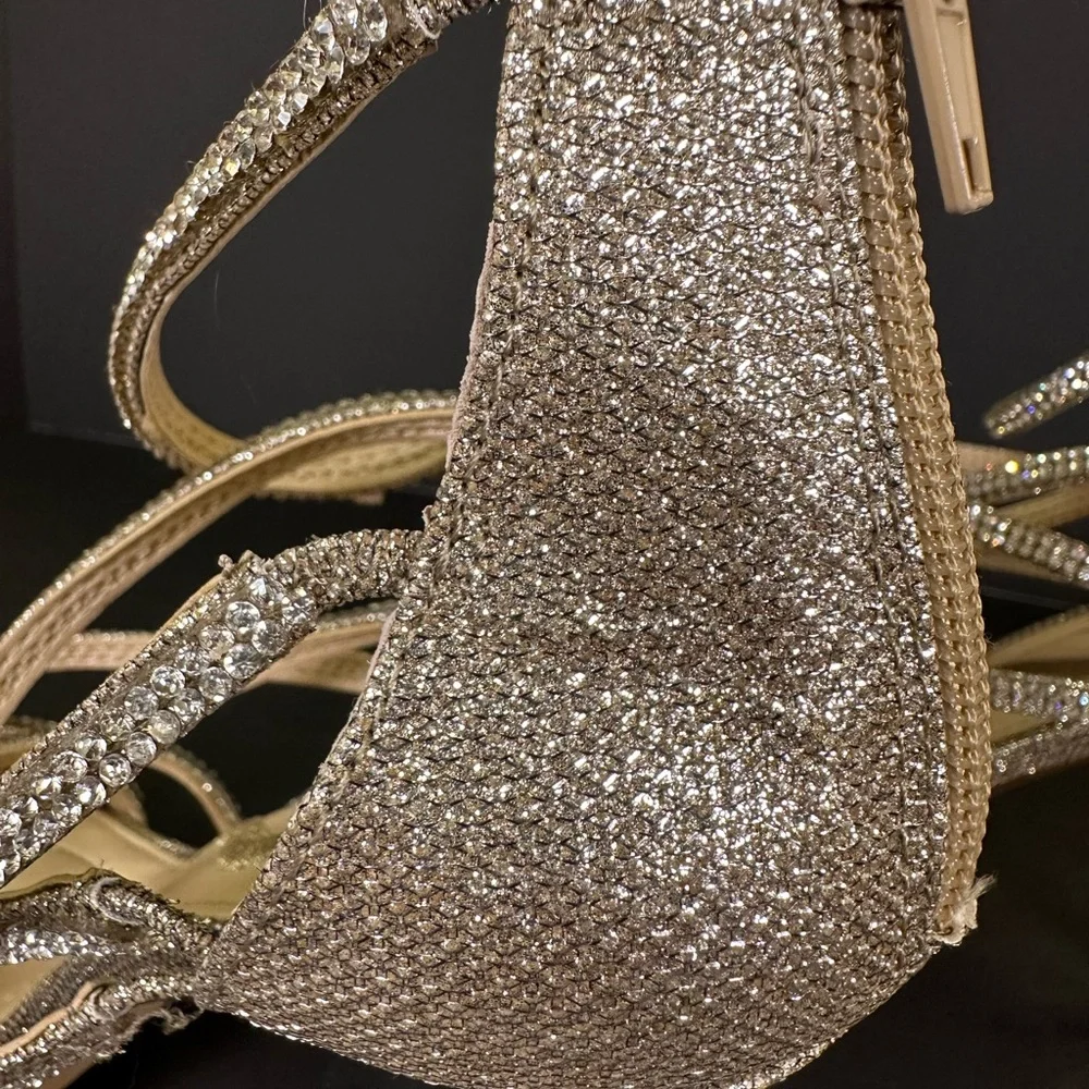 Nina Silver and Gold‎ Rhinestone 4” Stiletto Heels